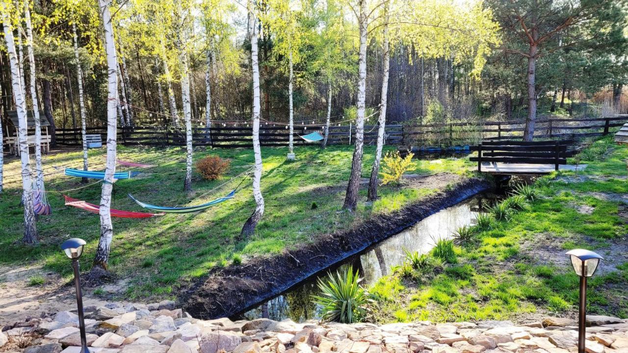 Vip Village Las Woda Rower - Podgrzewany Basen, Balia, Sauna Miedzierza Kültér fotó