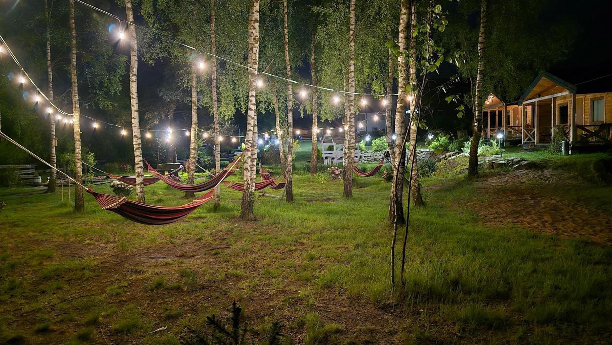 Vip Village Las Woda Rower - Podgrzewany Basen, Balia, Sauna Miedzierza Kültér fotó