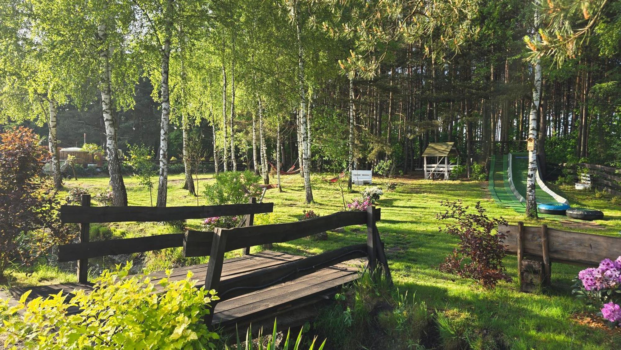 Vip Village Las Woda Rower - Podgrzewany Basen, Balia, Sauna Miedzierza Kültér fotó